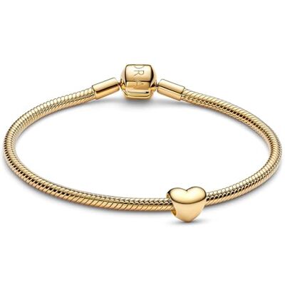 PANDORA Bracelet à breloques pour femme avec mini cœur, Lot, 21 cm PANDORA Bracelet à breloques pour femme avec mini cœur, Lot, 21 cm