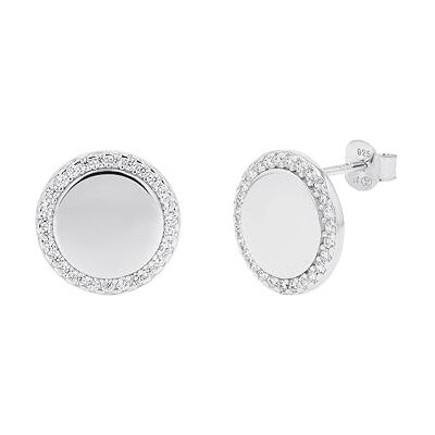 TOM TAILOR Boucles d'Oreilles pour Femme en Argent 925 avec Zircone Clou d'Oreille en Forme de Cercle TT-E0066 TOM TAILOR Boucles d'Oreilles pour Femme en Argent 925 avec Zircone Clou d'Oreille en Forme de Cercle TT-E0066