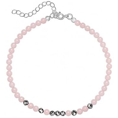 Unique Bracelet de cheville pour femme en quartz rose et hématite 4 mm – Pierre précieuse avec perles rondes en pierre naturelle de style bohème – Qualité bijoutier fabriquée en Allemagne Unique Bracelet de cheville pour femme en quartz rose et hématite 4 mm – Pierre précieuse avec perles rondes en pierre naturelle de style bohème – Qualité bijoutier fabriquée en Allemagne