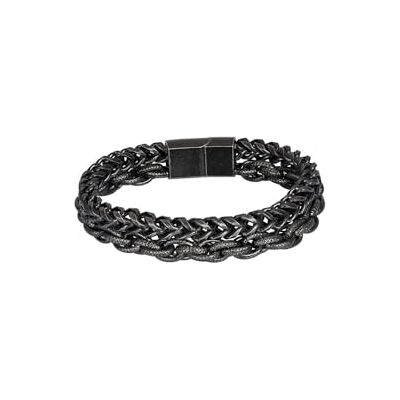 iXXXi Men Edelstahl Herren Armband Hawaii Schwarz 22.5cm, Groot, Edelstahl, Kein Edelstein iXXXi Men Edelstahl Herren Armband Hawaii Schwarz 22.5cm, Groot, Edelstahl, Kein Edelstein