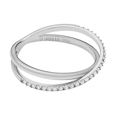 Fossil boucles d'oreilles superposées en acier inoxydable pour femmes Fossil boucles d'oreilles superposées en acier inoxydable pour femmes