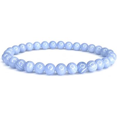 Felicidade Bracelet Calcédoine Bleu Pierre Naturelle Apaisant 6mm Bijou Lithothérapie Cadeau bien-être émotionnel Perles fines élastiques unisexe, taille unique Felicidade Bracelet Calcédoine Bleu Pierre Naturelle Apaisant 6mm Bijou Lithothérapie Cadeau bien-être émotionnel Perles fines élastiques unisexe, taille unique