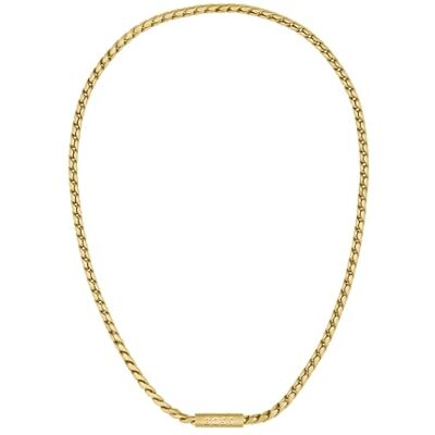 Boss Jewelry Collier et Bracelet en Chaîne pour Homme Collection DORAN en Acier Inoxydable et avec une Plaque Gravée Boss Jewelry Collier et Bracelet en Chaîne pour Homme Collection DORAN en Acier Inoxydable et avec une Plaque Gravée