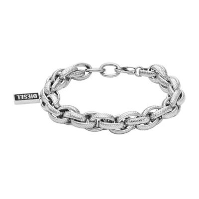 Diesel Bracelet homme en acier inoxydable avec fermoir mousqueton Diesel Bracelet homme en acier inoxydable avec fermoir mousqueton