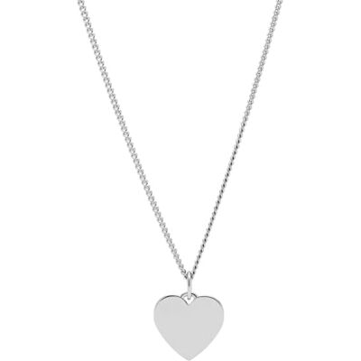 Fossil Collier pour femme en acier inoxydable avec fermoir mousqueton et pendentif en forme de cœur. Fossil Collier pour femme en acier inoxydable avec fermoir mousqueton et pendentif en forme de cœur.
