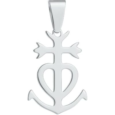 Felicidade Pendentif Croix de Camargue en Acier Inoxydable – Foi, Charité & Espérance – Symbole Spirituel et Traditionnel – Bijou Unisexe Élégant – Argenté ou Doré Felicidade Pendentif Croix de Camargue en Acier Inoxydable – Foi, Charité & Espérance – Symbole Spirituel et Traditionnel – Bijou Unisexe Élégant – Argenté ou Doré