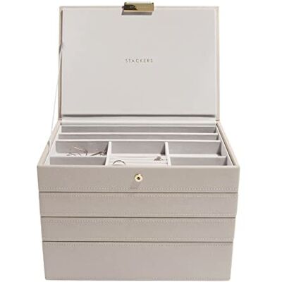 Stackers boîte à bijoux classique en taupe 4 Stackers boîte à bijoux classique en taupe 4