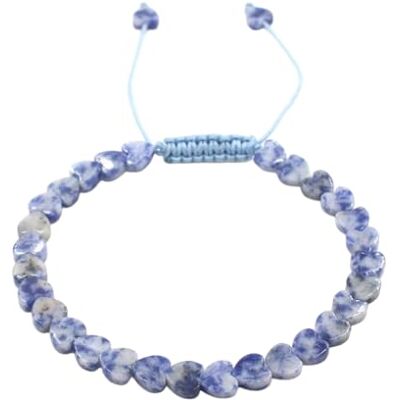 KYINYUECH 1 bracelet jonc en pierre naturelle en forme de cœur pour femme Bracelet tressé fait à la main en améthyste, Pierre KYINYUECH 1 bracelet jonc en pierre naturelle en forme de cœur pour femme Bracelet tressé fait à la main en améthyste, Pierre