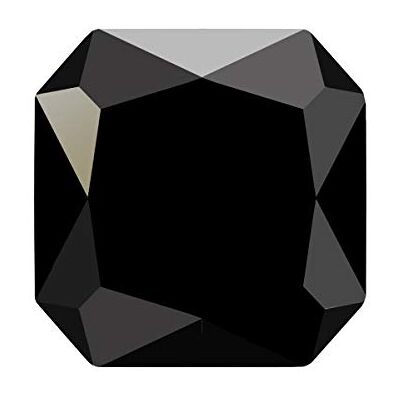 Quiges Verre taillé 10 mm Eligo carré Zircon noir pour bague en argent Quiges Verre taillé 10 mm Eligo carré Zircon noir pour bague en argent