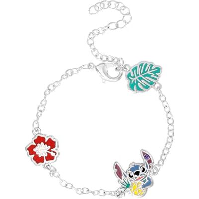 Disney Bracelet Lilo & Stitch pour femme en laiton, longueur 17-20 cm, bijoux Disney Bracelet Lilo & Stitch pour femme en laiton, longueur 17-20 cm, bijoux