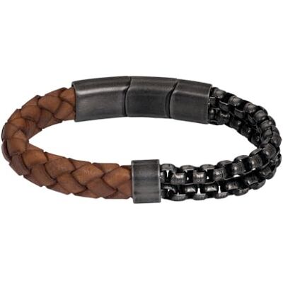 iXXXi Men Lederarmband Aryan Antiksilber 21cm iXXXi Men Lederarmband Aryan Antiksilber 21cm