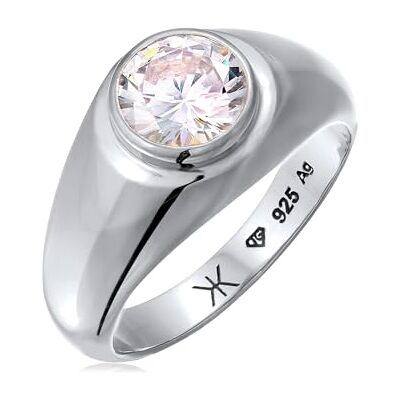 Kuzzoi 0608312924 Bague chevalière pour homme en argent sterling 925 avec oxyde de zirconium Taille 60-66, 62, Gemme, Zircon cubique Kuzzoi 0608312924 Bague chevalière pour homme en argent sterling 925 avec oxyde de zirconium Taille 60-66, 62, Gemme, Zircon cubique