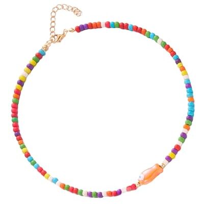 HINAYOSAN Collier de clavicule en céramique coloré et de perles Bijoux légers pour femmes à la mode Bijoux à breloques en céramique, One Size, Comme décrit, Comme décrit. HINAYOSAN Collier de clavicule en céramique coloré et de perles Bijoux légers pour femmes à la mode Bijoux à breloques en céramique, One Size, Comme décrit, Comme décrit.