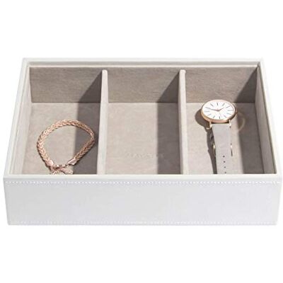 Stackers Boîte à bijoux classique blanche de taille moyenne pour montres/accessoires Stackers Boîte à bijoux classique blanche de taille moyenne pour montres/accessoires