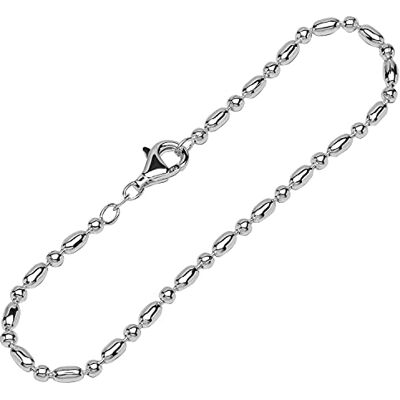 NKlaus 12326 Bracelet en argent sterling 925 avec chaîne à billes 19 cm, 19 centimeters, Argent sterling NKlaus 12326 Bracelet en argent sterling 925 avec chaîne à billes 19 cm, 19 centimeters, Argent sterling