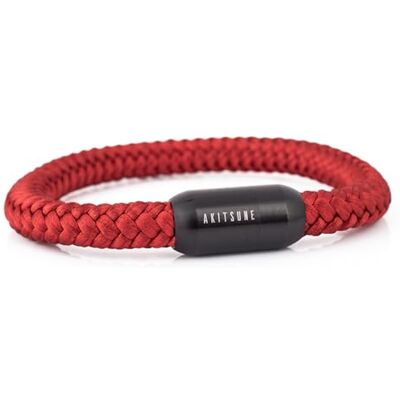 Akitsune Portus Bracelet nautique en corde Bracelet à maillons avec fermeture magnétique pour femme, ancre et homme – Noir Akitsune Portus Bracelet nautique en corde Bracelet à maillons avec fermeture magnétique pour femme, ancre et homme – Noir