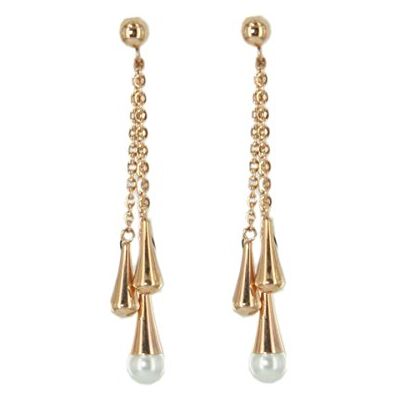 Skagen Boucles d'oreille pour femme perle, Perle Cuir Argent, Perle Skagen Boucles d'oreille pour femme perle, Perle Cuir Argent, Perle