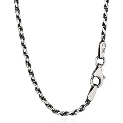 NKlaus 45cm chaîne cordon argent 925 sterling oxydé collier noirci 1,8mm de large 13843 NKlaus 45cm chaîne cordon argent 925 sterling oxydé collier noirci 1,8mm de large 13843