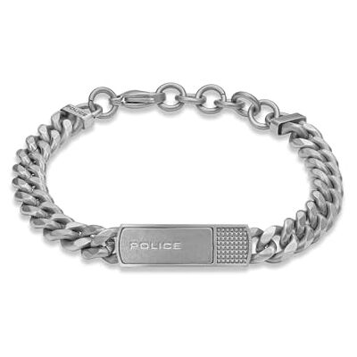 Police IDENTITY PEAGB0041001 Bracelet à maillons en argent pour homme Taille unique Acier inoxydable Sans pierre précieuse Police IDENTITY PEAGB0041001 Bracelet à maillons en argent pour homme Taille unique Acier inoxydable Sans pierre précieuse