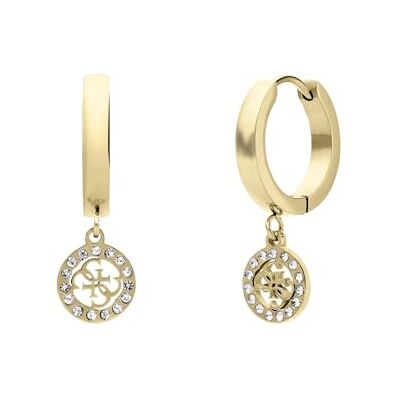 GUESS Femmes Boucle d'oreille avec placage Boucles d'oreilles Acier Or blanc GUESS Femmes Boucle d'oreille avec placage Boucles d'oreilles Acier Or blanc