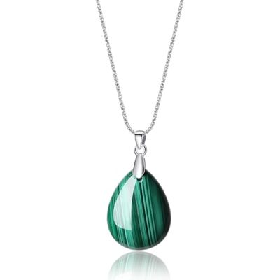 COAI Pendentif Goutte Collier Chaîne Serpent Pierre Femme COAI Pendentif Goutte Collier Chaîne Serpent Pierre Femme