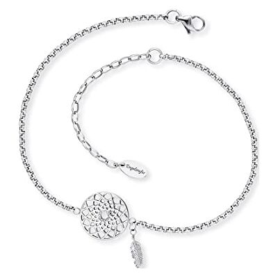 Engelsrufer Fußkettchen Traumfänger für Damen, Edelstahl, silberfarben, verstellbare Länge, nickelfrei, Allergiker geeignet, ERFS-DREAM, ERFS-DREAM Engelsrufer Fußkettchen Traumfänger für Damen, Edelstahl, silberfarben, verstellbare Länge, nickelfrei, Allergiker geeignet, ERFS-DREAM, ERFS-DREAM