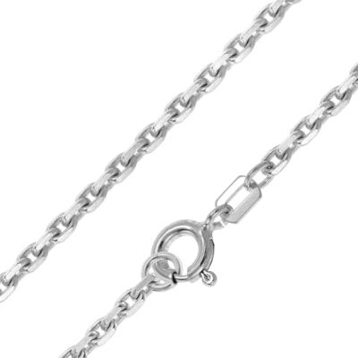 trendor Collier en argent sterling 925 rhodié, chaîne d`ancre 40 cm Chaîne en argent 925 rhodié, chaîne ancre pour pendentifs, collier en argent pour femmes et hommes, différentes longueurs trendor Collier en argent sterling 925 rhodié, chaîne d`ancre 40 cm Chaîne en argent 925 rhodié, chaîne ancre pour pendentifs, collier en argent pour femmes et hommes, différentes longueurs