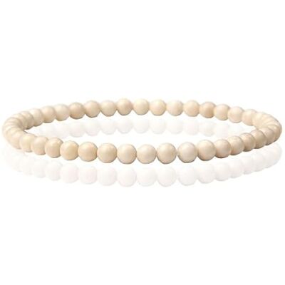 Memphis Bracelet Pierre Naturelle Fossil 4mm Memphis Bracelet Pierre Naturelle Fossil 4mm