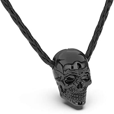 SERASAR Collier en Cuir Premium pour Hommes Pendentif Acier Inoxydable Fermoir Sécurisé Trois Couleurs Boîte à Bijoux Inclus SERASAR Collier en Cuir Premium pour Hommes Pendentif Acier Inoxydable Fermoir Sécurisé Trois Couleurs Boîte à Bijoux Inclus