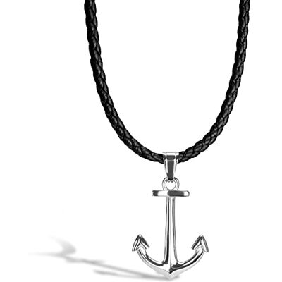 SERASAR Collier en Cuir Premium pour Hommes Pendentif Acier Inoxydable Fermoir Sécurisé Trois Couleurs Boîte à Bijoux Inclus SERASAR Collier en Cuir Premium pour Hommes Pendentif Acier Inoxydable Fermoir Sécurisé Trois Couleurs Boîte à Bijoux Inclus