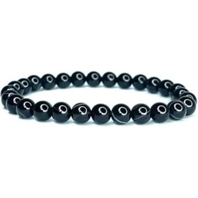 Felicidade Bracelet en onyx Pierres Naturelles Perles de 6mm Pierres fines et Précieuses Bracelet Homme Bijoux Minéraux Cadeau Protection Lithothérapie Cadeau Anniversaire Femme, Ajustable, de 16 à 18 cm, Felicidade Bracelet en onyx Pierres Naturelles Perles de 6mm Pierres fines et Précieuses Bracelet Homme Bijoux Minéraux Cadeau Protection Lithothérapie Cadeau Anniversaire Femme, Ajustable, de 16 à 18 cm,