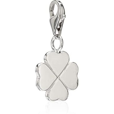 NKlaus Pendentif Trèfle à quatre feuilles 925 argent 12x12mm Amulette pour bracelet de prière 13227 NKlaus Pendentif Trèfle à quatre feuilles 925 argent 12x12mm Amulette pour bracelet de prière 13227