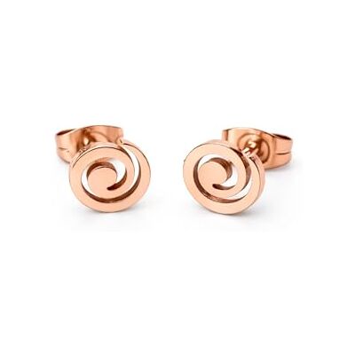 BlackAmazement Lot de 2 boucles d'oreilles en acier inoxydable 316L Motif escargot Spirale Or rose Or rose Argent Noir poli Pour femme BlackAmazement Lot de 2 boucles d'oreilles en acier inoxydable 316L Motif escargot Spirale Or rose Or rose Argent Noir poli Pour femme