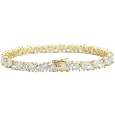 QWdfgS bracelet en diamants, Bracelets de tennis for femmes, plaqué or 18 carats, classique, imitation diamant, coupe cœur, CZ, bijoux for mariage, bal fin d'année, 5MM(White,7 Inch) QWdfgS bracelet en diamants, Bracelets de tennis for femmes, plaqué or 18 carats, classique, imitation diamant, coupe cœur, CZ, bijoux for mariage, bal fin d'année, 5MM(White,7 Inch)