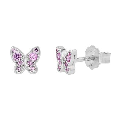TOM TAILOR Boucles d'Oreilles pour Fille en Argent 925 avec Zircone Clou d'Oreille en Forme de Papillon TOM TAILOR Boucles d'Oreilles pour Fille en Argent 925 avec Zircone Clou d'Oreille en Forme de Papillon