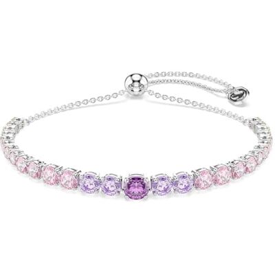 Swarovski Bracelet Tennis Matrix, Dégradé de tailles rondes, Multicolore, Métal rhodié Swarovski Bracelet Tennis Matrix, Dégradé de tailles rondes, Multicolore, Métal rhodié