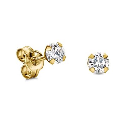 Miore Boucles d'Oreilles Femme Or jaune 375/1000 (9 carats) 0.4 gr Oxyde de zirconium, Or jaune, Zircone cubique Miore Boucles d'Oreilles Femme Or jaune 375/1000 (9 carats) 0.4 gr Oxyde de zirconium, Or jaune, Zircone cubique