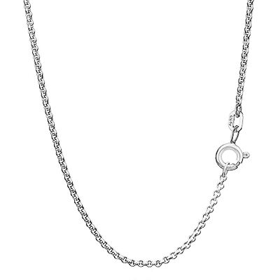 NKlaus Chaîne à maillons ronds en argent sterling 925 1,50 mm NKlaus Chaîne à maillons ronds en argent sterling 925 1,50 mm