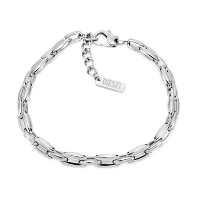 Diesel Bracelet homme en acier inoxydable avec fermoir mousqueton Diesel Bracelet homme en acier inoxydable avec fermoir mousqueton
