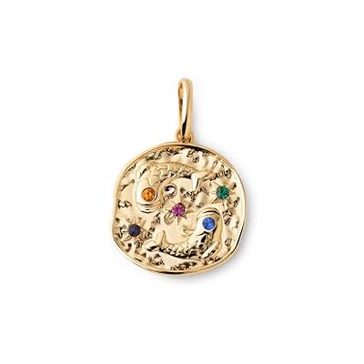 SINGULARU Charm Organic Colors Zodiaco. Pendentif en laiton avec finition plaquée or 18 Kt. Combinable avec collier. SINGULARU Charm Organic Colors Zodiaco. Pendentif en laiton avec finition plaquée or 18 Kt. Combinable avec collier.