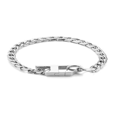 Diesel Homme, Bracelet en acier inoxydable avec fermoir en D Diesel Homme, Bracelet en acier inoxydable avec fermoir en D