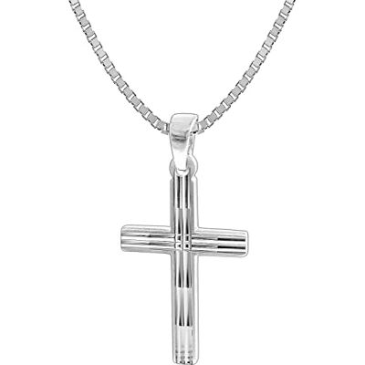 trendor Collier pour Homme Argent Sterling 925 35851 Chaîne pour homme avec pendentif en forme de croix, idée cadeau tendance, bijou intemporel pour homme trendor Collier pour Homme Argent Sterling 925 35851 Chaîne pour homme avec pendentif en forme de croix, idée cadeau tendance, bijou intemporel pour homme