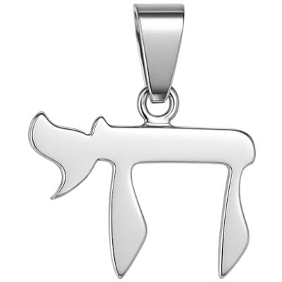 Felicidade Pendentif Chai Hébreu en Acier Inoxydable – Symbole Juif de la Vie – Bijou Spirituel & Porte-Bonheur – Unisexe, Disponible en Doré ou Argenté Felicidade Pendentif Chai Hébreu en Acier Inoxydable – Symbole Juif de la Vie – Bijou Spirituel & Porte-Bonheur – Unisexe, Disponible en Doré ou Argenté