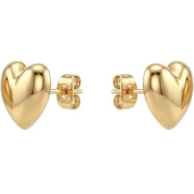 amor Boucles d'oreilles pour femme en acier inoxydable – Plaqué or – Boucles d'oreilles en forme de cœur – AMR-E0044 amor Boucles d'oreilles pour femme en acier inoxydable – Plaqué or – Boucles d'oreilles en forme de cœur – AMR-E0044