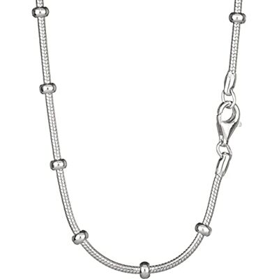 NKlaus collier 45cm collier serpent rond avec perles 925 argent collier 1,8 mm de large 8227 NKlaus collier 45cm collier serpent rond avec perles 925 argent collier 1,8 mm de large 8227