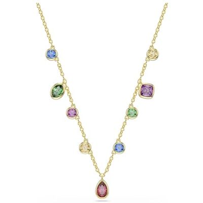 Swarovski Imber Collier, Tailles Mixtes, Multicolore, Finition Dorée 18 Carats Swarovski Imber Collier, Tailles Mixtes, Multicolore, Finition Dorée 18 Carats