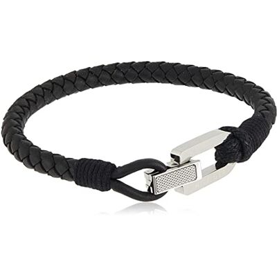 Tommy Hilfiger Jewelry Bracelet pour Homme en Cuir Noir 2701012 Tommy Hilfiger Jewelry Bracelet pour Homme en Cuir Noir 2701012