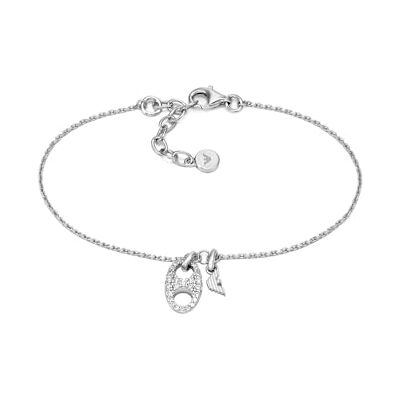 Giorgio Armani Bracelet pour femme en argent sterling avec fermoir lobster Giorgio Armani Bracelet pour femme en argent sterling avec fermoir lobster