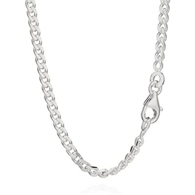 NKlaus Chaîne en argent sterling 925 avec chaîne en maille royale 2,50 mm de large, émail, Pas de pierre précieuse NKlaus Chaîne en argent sterling 925 avec chaîne en maille royale 2,50 mm de large, émail, Pas de pierre précieuse