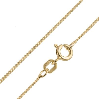 trendor Chaîne gourmette fine en argent 925 plaqué or 1,1 mm de large 15682 Magnifique collier pour femme, idée cadeau intemporelle trendor Chaîne gourmette fine en argent 925 plaqué or 1,1 mm de large 15682 Magnifique collier pour femme, idée cadeau intemporelle